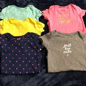 Carters 5pc bodysuit pack girls